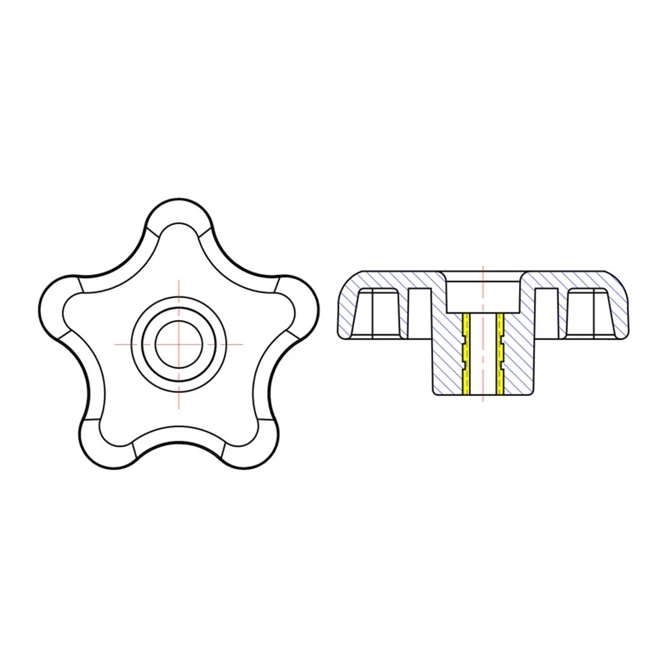 Cheap π― KNOB 5 PRONG 5/16IN. X 18 TPI π 6 Cheap π― KNOB 5 PRONG 5/16IN. X 18 TPI π - Image 4