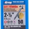 Deals 😍 POCKET SCREWS 2IN. NO. 8 COARSE W/H 50CT KREG 🔥 -Cheap Hand-Tools Store SMLC250 64157.1637348693